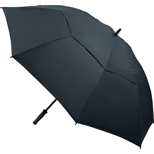 Vented Golf Umbrella  UK Stock  All Black 