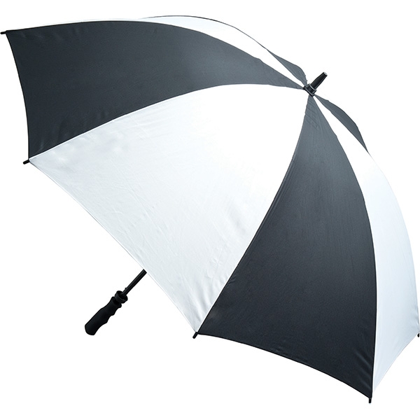 Fibreglass Storm Umbrella  UK Stock  Black   White 