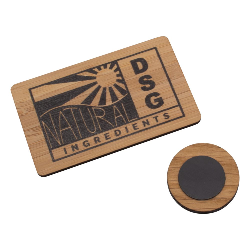 Bamboo Fridge Magnet  UK Made  Bespoke 70mm 