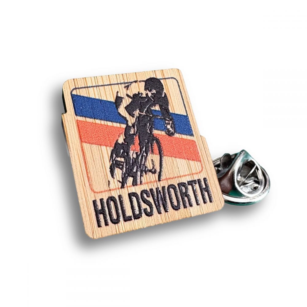 Printed Bamboo Clutch Pin Badge  UK Made  Bespoke 35mm 