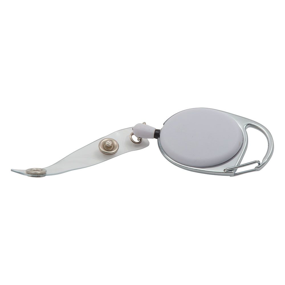 Carabiner Pull Reel  UK Stock  White 