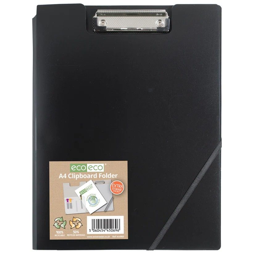 Eco-Eco A4 50  Recycled Clipboard Folder  UK Stock 