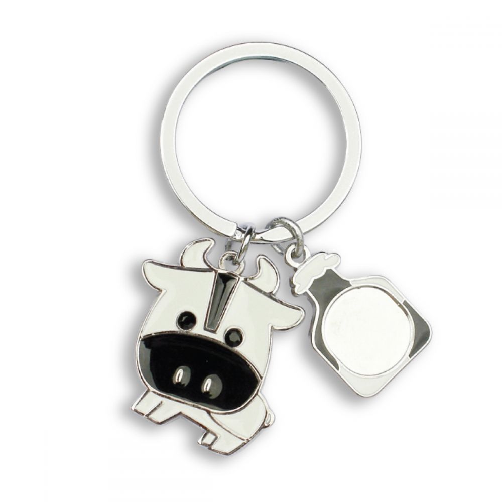 Stamped Hard Enamel Keyring  40mm 