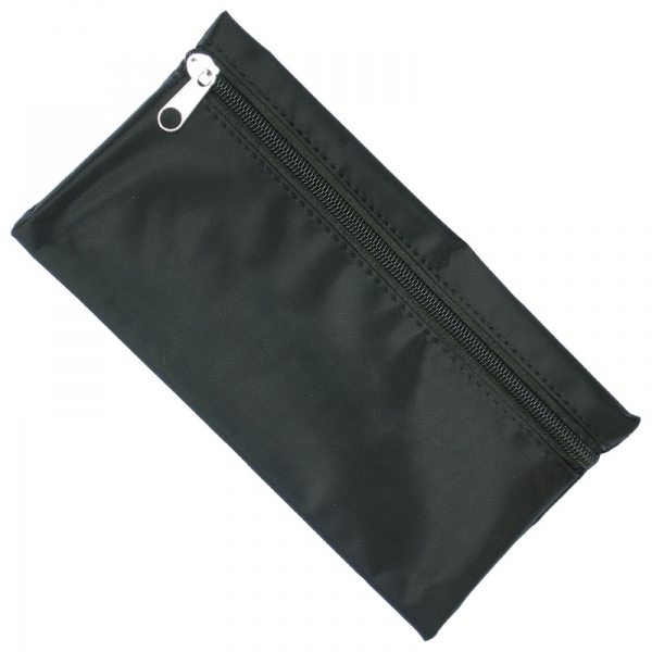 Fabric Pencil Case  UK Stock  Black with Black Zip 