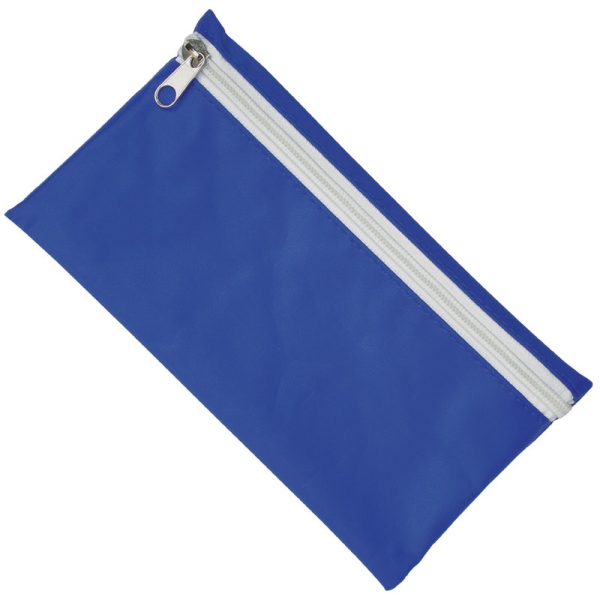 Fabric Pencil Case  UK Stock  Royal Blue with White Zip 