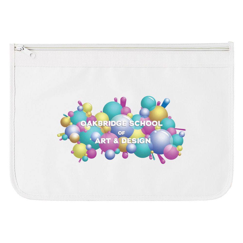 Nylon Document Wallet  UK Stock  All White 