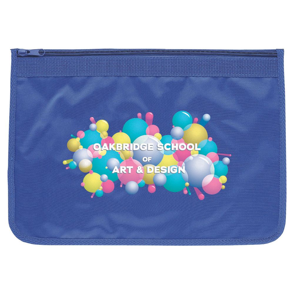 Nylon Document Wallet  UK Stock  All Royal Blue 