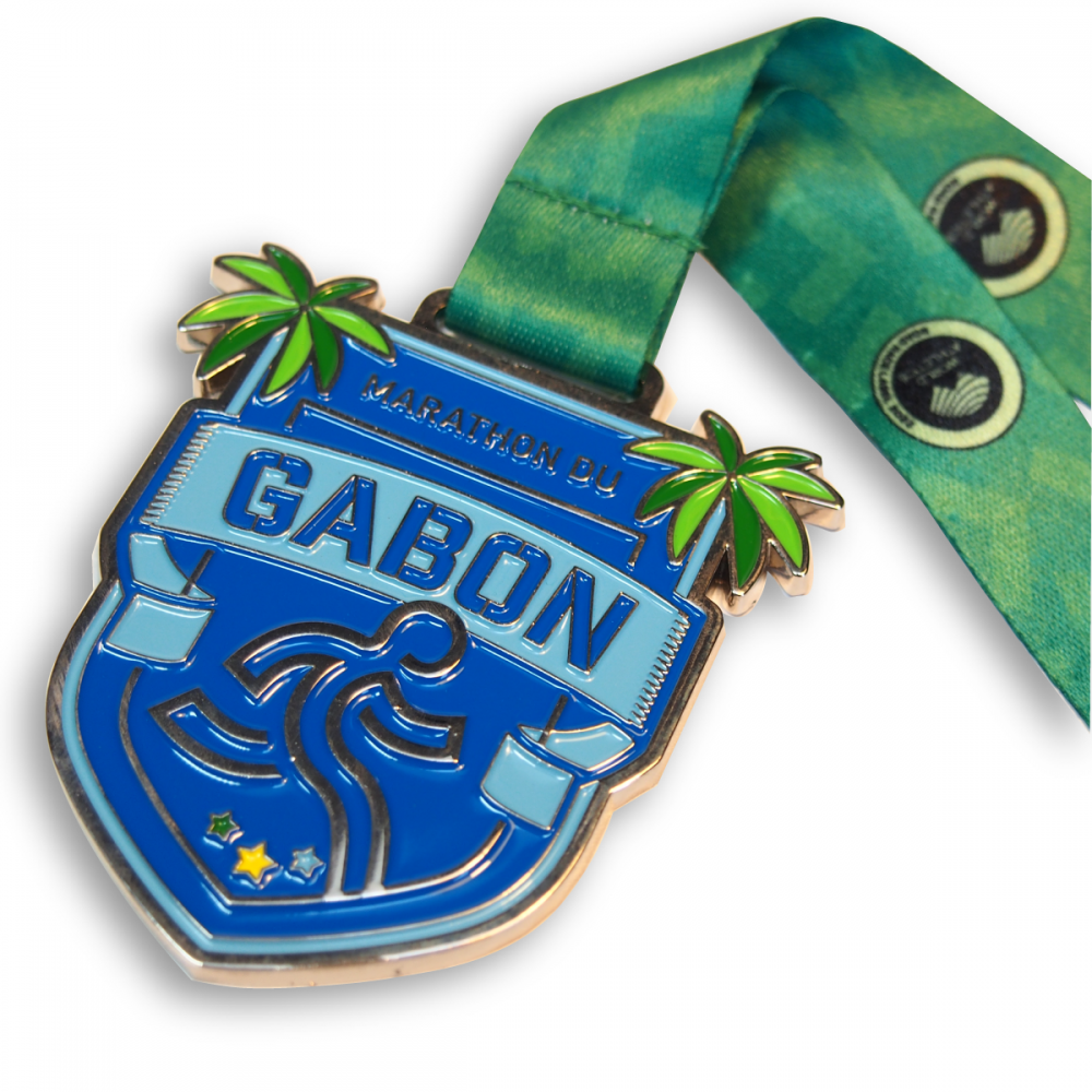 Stamped Iron Enamelled Medal  40mm 