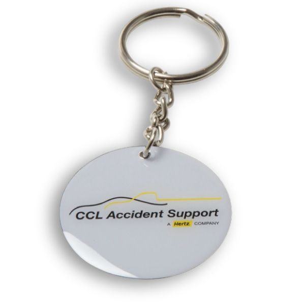 Printed Steel Keyring  60mm 