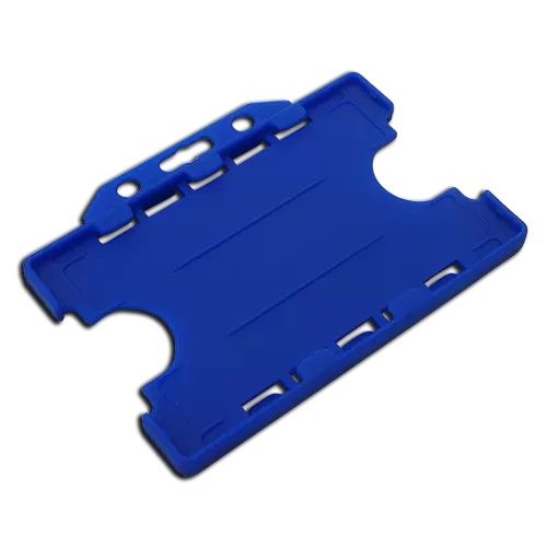 Landscape Double-Sided Rigid Card Holder  UK Stock  Royal Blue 