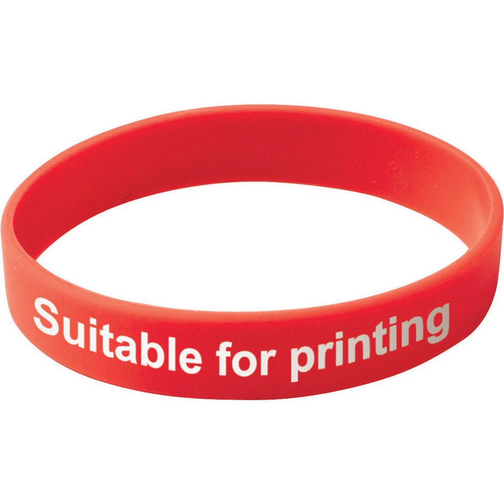 Adult Silicone Wristband  UK Stock  Red 