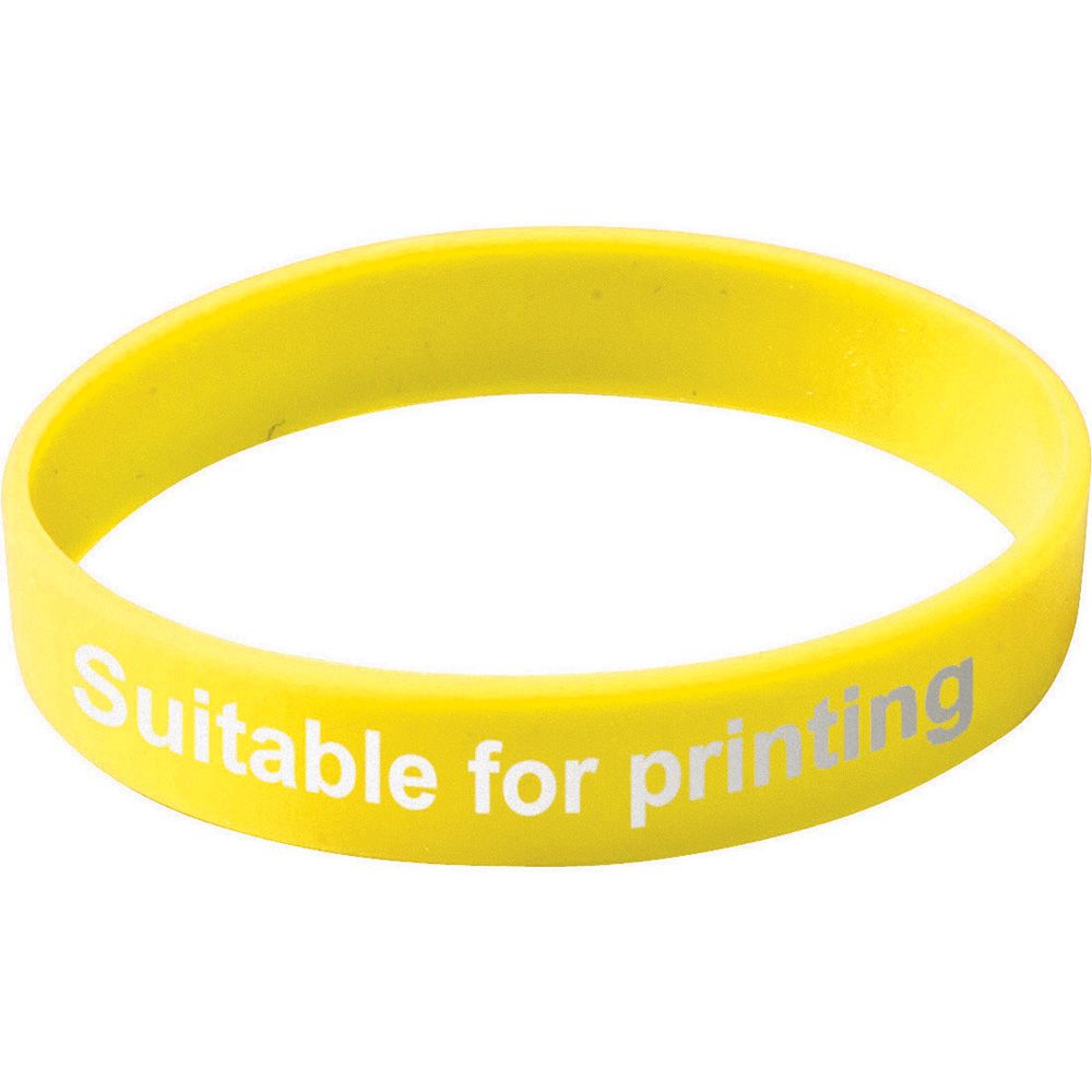 Adult Silicone Wristband  UK Stock  Yellow 