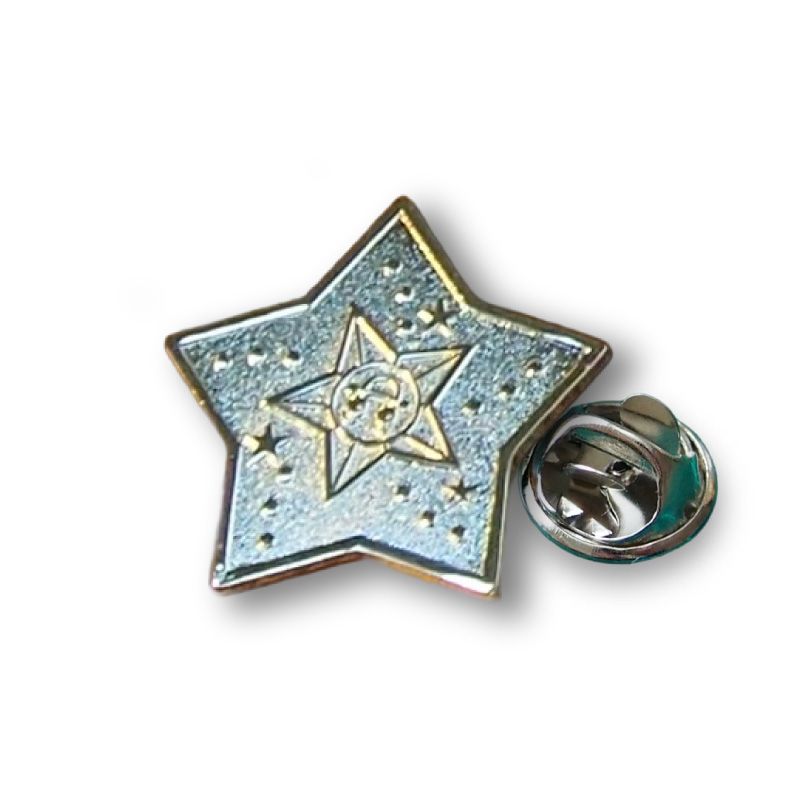 Stamped Metal Badge  15mm 