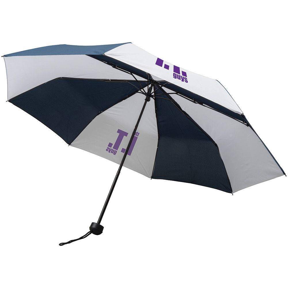 Compact Mini Umbrella  UK Stock  Navy   White 