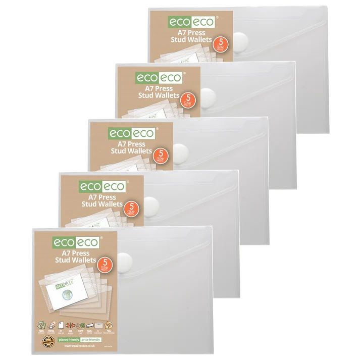 Eco-Eco A7 95  Recycled Press Stud Wallet  UK Stock 