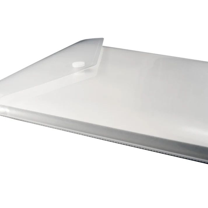 Eco-Eco A5 95  Recycled Clear Portrait Press Stud Wallet  UK Stock 